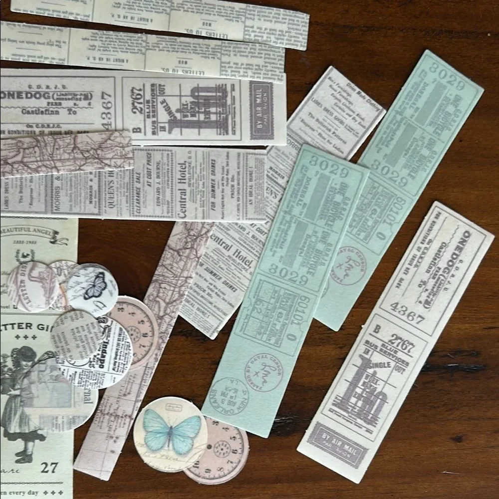 Cora Crea Pocket Tapes Parchment Paper stickers bundle